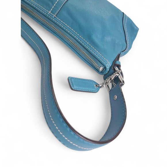 COACH Aqua Hamptons Soho Demi Baguette Y2K Shoulder Bag - Picture 3 of 13